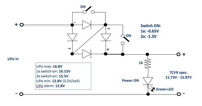 diodSchem.jpg (54.74 KiB) Viewed 24044 times 0, -0.6 és -1.2V kapcsolható a LiPo feszültség csökkenéséhez